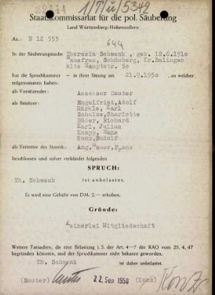 Schwenk, Theresia
