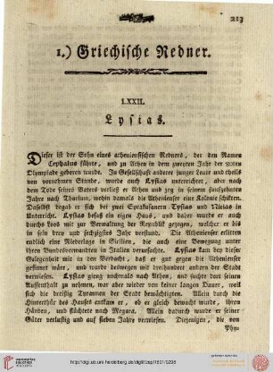 LXXII. Lysias