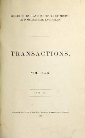 Transactions. 30. 1880/81 (1881)