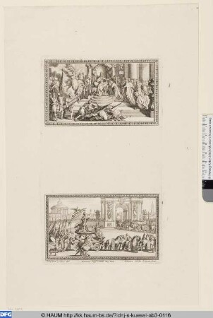Zwei Allegorien auf die Feldherrnkunst des Herzogs Leopold von Lothringen