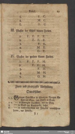 Zwey und zwanzigste Abtheilung. Quecksilber