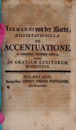 Dissertatiuncula de accentuatione