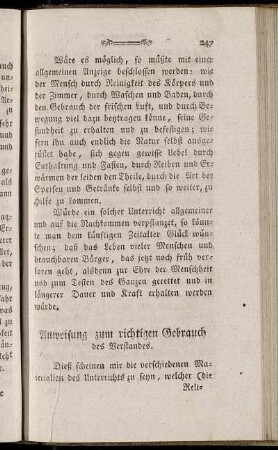Anweisung zum richtigen Gebrauch des Verstandes