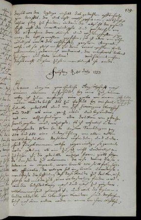 Freytag d 10 July 1733