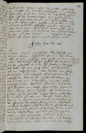 Freytag d 10 July 1733