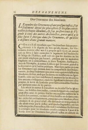 Des Ornemens des Moulures