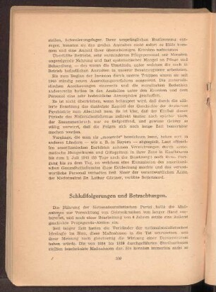 Schlußfolgerungen und Betrachtungen