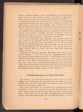Schlußfolgerungen und Betrachtungen