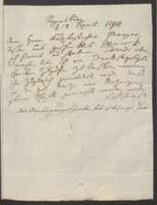 Brief von Johann Jacob Kohlhaas