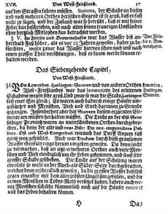 Das Siebenzehende Capitel, Von West-Frießland