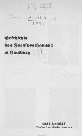 Teil 1: 1887 bis 1927