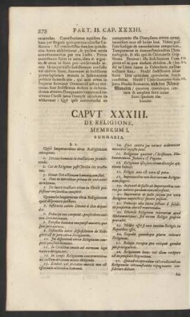 Caput XXXIII. De Religione.