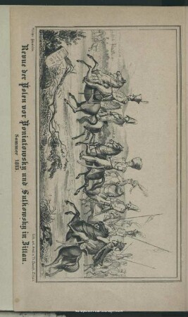 Revue der Polen vor Poniatowsky und Sulkowsky in Zittau ; Sommer 1813