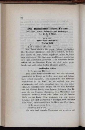Die Binnenmolluken-Fauma von Triest, Istrien, Dalmatien und Montenegro.