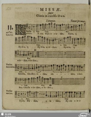 11. Missae super Gloria in excelsis Deo
