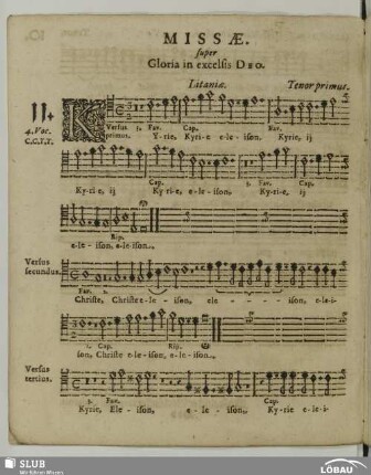 11. Missae super Gloria in excelsis Deo