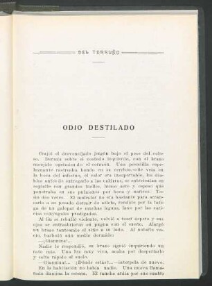 Odio destilado