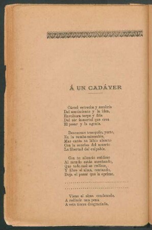 Á un cadáver
