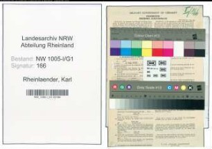 Entnazifizierung Karl Rheinlaender , geb. 13.05.1886 (Verwaltungsbeamter)
