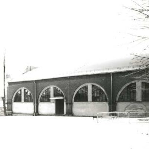 Reichenbach (Vogtland), Enge Gasse. Turnhalle (um 1905). Hofseite