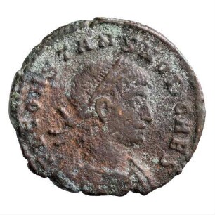 Münze, Follis, Aes 3, 335 - 336 n. Chr.