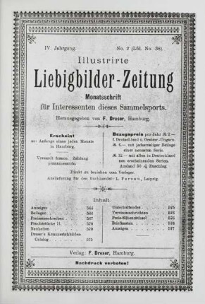 IV. Jahrgang. No. 2 (Lfd. No. 38). (Hamburg, 1. Februar 1899.)