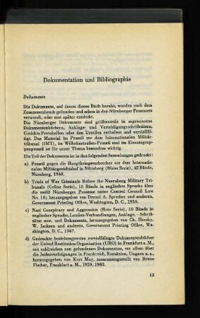 Dokumentation und Bibliographie