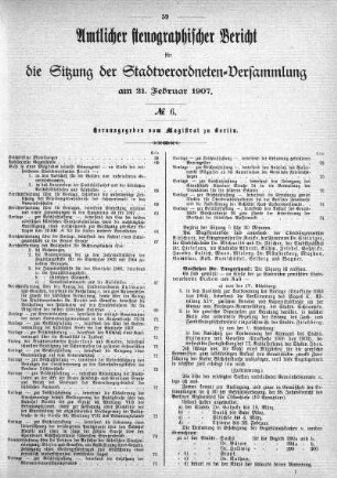 No 6, 21. Februar 1907