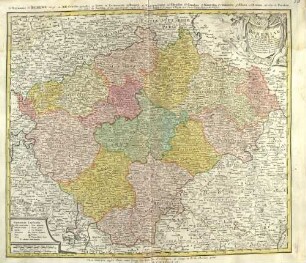 Bohemiae Regnum ; in XII Circulos divisum cum Com. Glac. et Distr. Egerano ceterisque circumjacentibus terris: