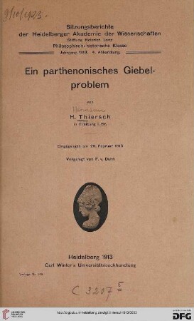 Ein parthenonisches Giebelproblem