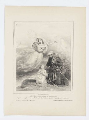 La peri pour gage de son retour offre au ciel la larme d’un pécheur repentant, Blatt 6 der Folge "Lithographisches Album"