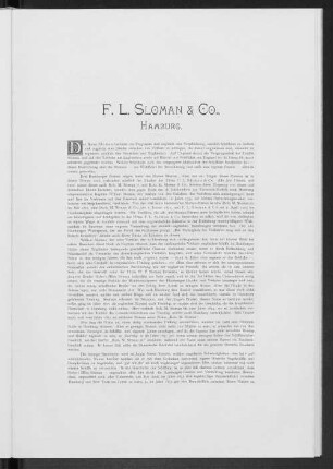 F. L. Sloman & Co., Hamburg.