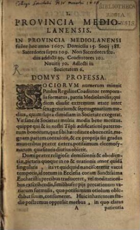 Literae annuae Societatis Jesu. [20.] 1607