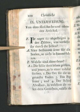 [IX. - XV. Unterweisung.]