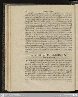 Dissertatio Secunda. De Ignis Natura.