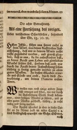 251-288, Die achte Betrachtung