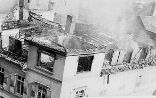 Zerstörungen Zweiter Weltkrieg - Luftangriff auf Karlsruhe am 02./03.09.1942. LS-Revier II. Waldstraße