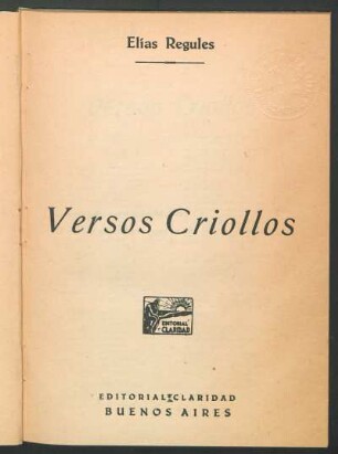 Versos criollos