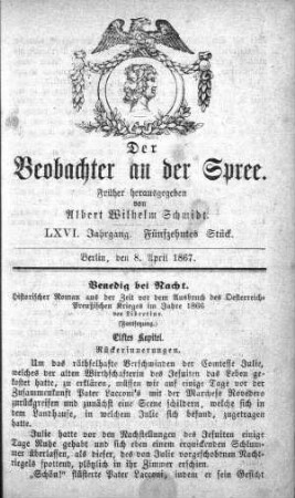 15. Stueck, 8. April 1867