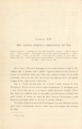 Capitolo XXI. Miti, credenze religiose e superstizioni dei Nías