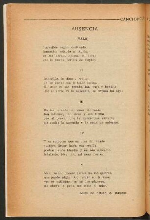 Ausencia : (Vals)
