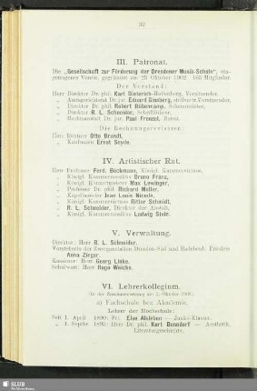 IV. Artistischer Rat