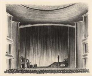 Nationaltheater, Mannheim: Perspektivische Ansicht Bühne