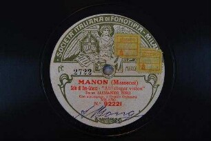 Manon : Solo di Des-Grieux - "Ah! dispar vision" / (Massenet)