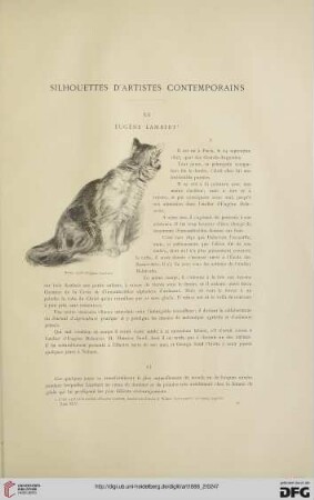 14: Silhouettes d'artistes contemporains, 20 : Eugène Lambert
