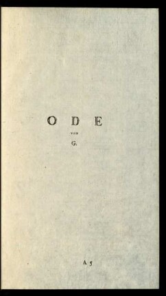Ode von G.