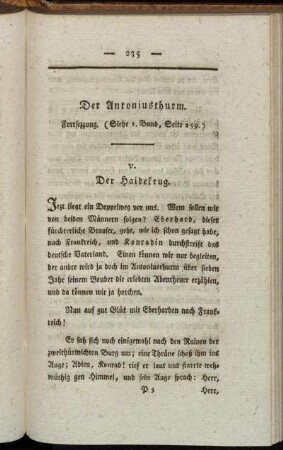 V. Der Haidekrug. - IX. Dunkelheiten.