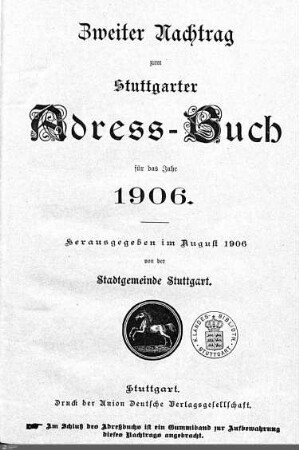1906,2 - Nachtrag: Stuttgarter Adressbücher / Nachtrag, 1906, Bd. 2