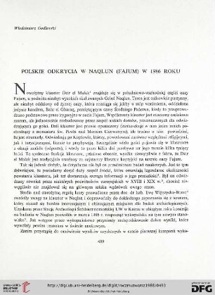 32: Polskie odkrycia w Naqlun (Fajum) w 1986 roku
