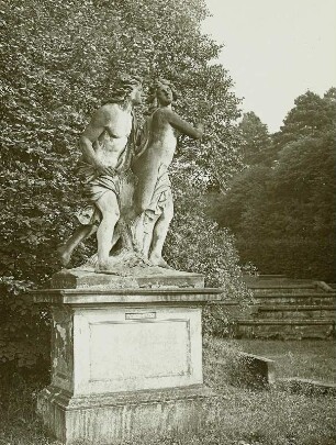 Apollo und Daphne : Thomae, Benjamin. Apollo und Daphne. Sachsen, 1719/1729. Heidenau-Großsedlitz, Barockgarten Großsedlitz, Kaskaden